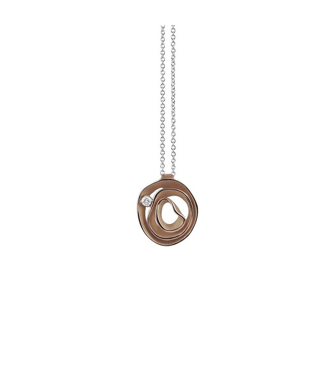 Cammilli Firenze Dune Pendant, 18Kt 1 Dia ct. 0.04