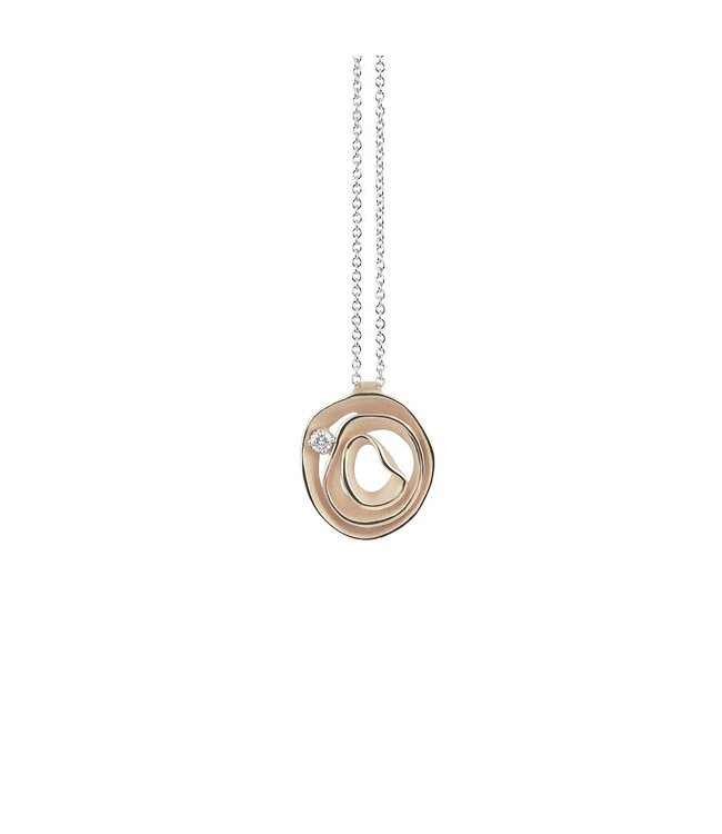 Cammilli Firenze Dune Pendant, 18Kt 1 Dia ct. 0.04