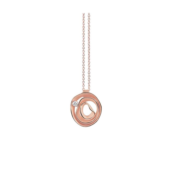 Cammilli Firenze Dune Pendant, 18Kt 1 Dia ct. 0.04