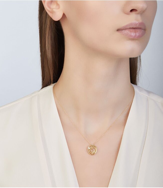 Cammilli Firenze Dune Pendant, 18Kt 1 Dia ct. 0.04