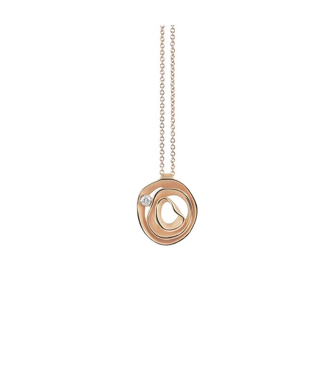 Cammilli Firenze Dune Pendant, 18Kt 1 Dia ct. 0.04