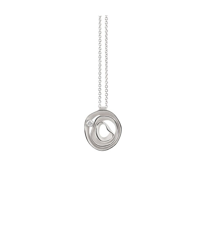 Cammilli Firenze Dune Pendant, 18Kt 1 Dia ct. 0.04