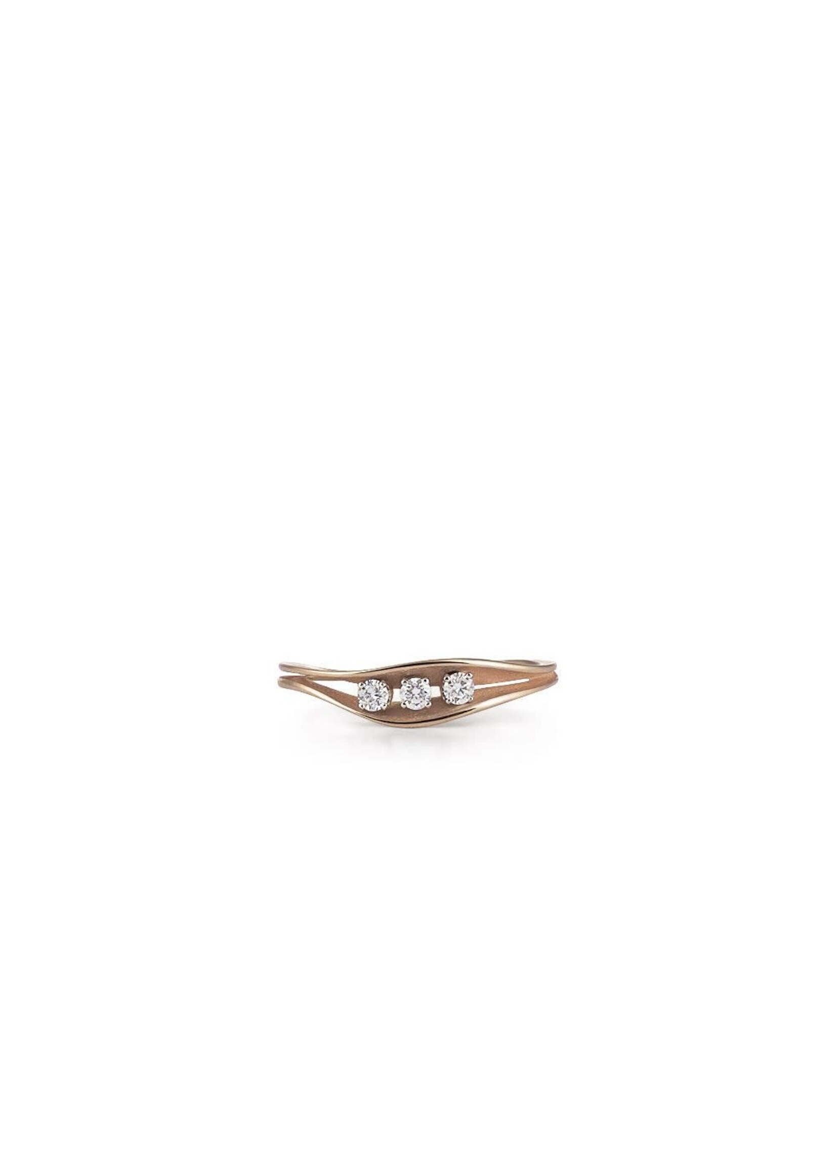 Cammilli Firenze Cammilli Firenze Dune Collection stacking Ring, 18Kt 3 Dia ct. 0.15