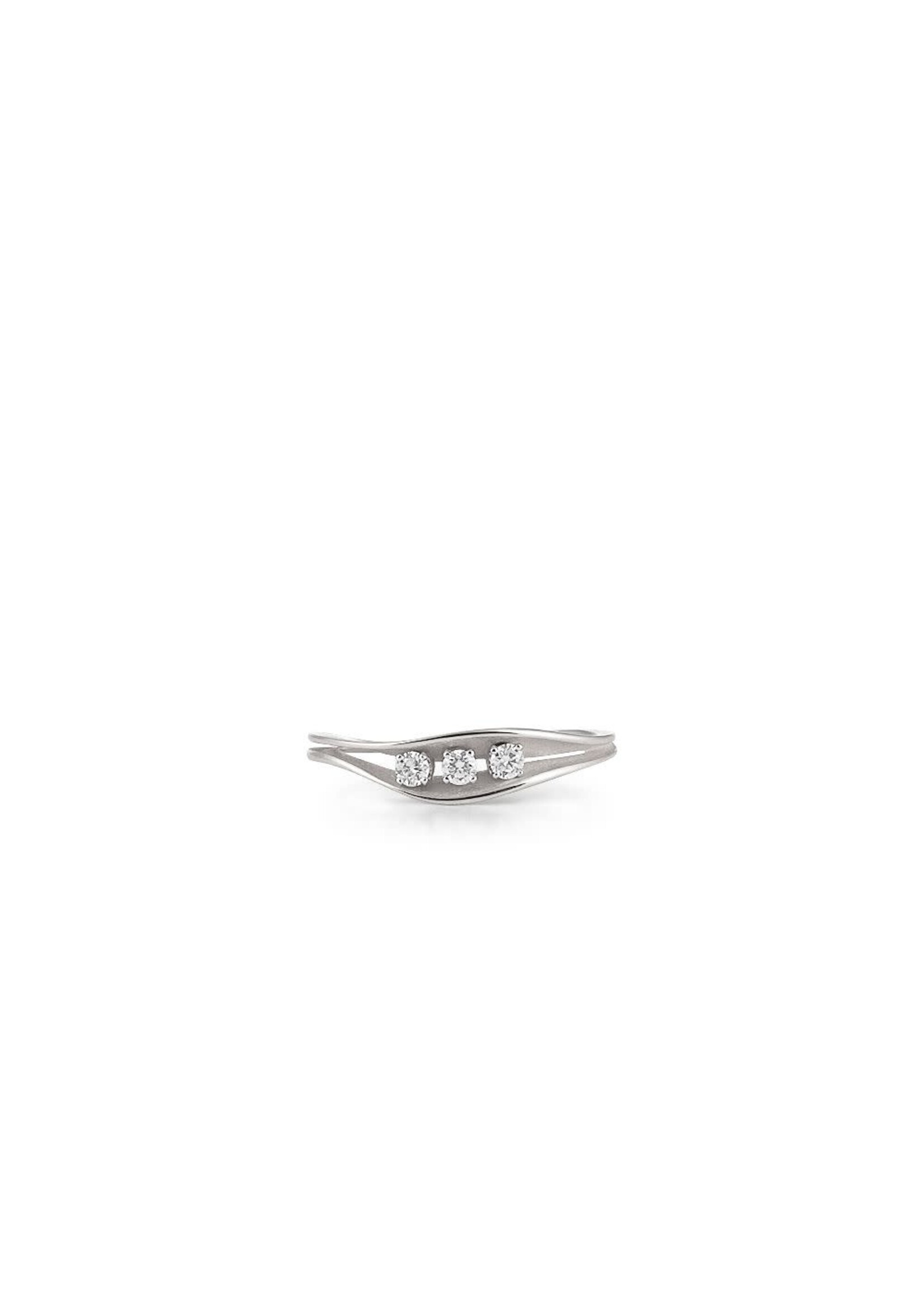 Cammilli Firenze Cammilli Firenze Dune Collection stacking Ring, 18Kt 3 Dia ct. 0.15