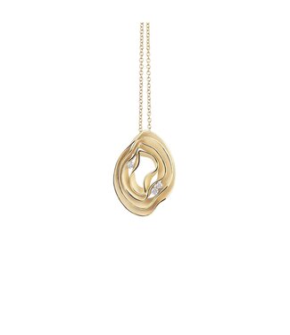 Dune Electa Collection Pendant, 18Kt 3 Dia ct. 0.16