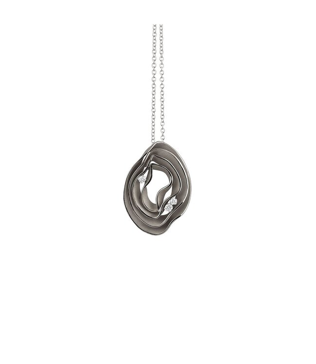 Dune Electa Collection Pendant, 18Kt 3 Dia ct. 0.16