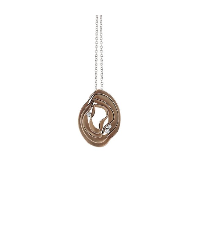 Dune Electa Collection Pendant, 18Kt 3 Dia ct. 0.16