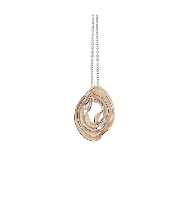 Dune Electa Collection Pendant, 18Kt 3 Dia ct. 0.16