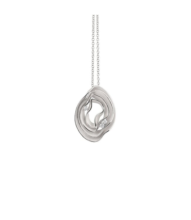 Dune Electa Collection Pendant, 18Kt 3 Dia ct. 0.16