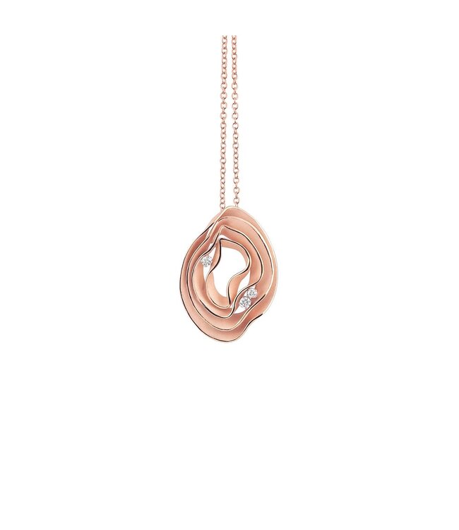 Dune Electa Collection Pendant, 18Kt 3 Dia ct. 0.16