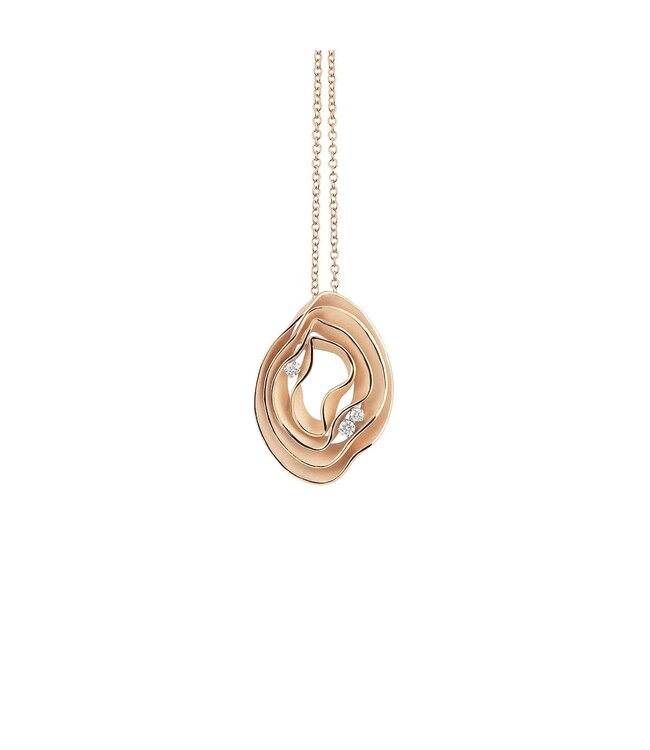 Dune Electa Collection Pendant, 18Kt 3 Dia ct. 0.16