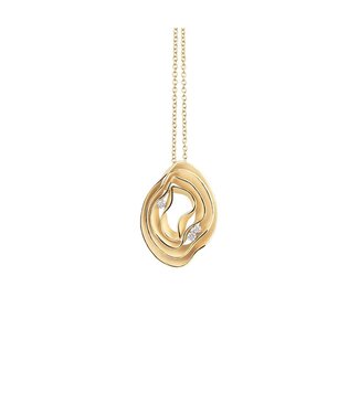 Dune Electa Collection Pendant, 18Kt 3 Dia ct. 0.16