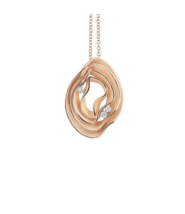 Dune Electa Collection Pendant, 18Kt 3 Dia ct. 0.16