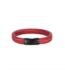 AZE Jewels Iron John Red-on-Black - Armband in Leder, 316L-Edelstahl, schwarz, rot, Adventure
