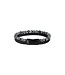 AZE Jewels Combi String Trivor - Armband in Leder, 316L-Edelstahl, schwarz, Adventure, Rocks