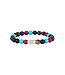 AZE Jewels Rainbow Mountain - 8mm - bracelet in gemstones, silver, blue, Rocks
