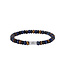 AZE Jewels Victory Peak Oval - 6mm - armband in edelstenen, zwart, Rocks