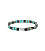 AZE Jewels Mount Evergreen Disc - 6mm - Armband in Edelsteine, Silber, gruen, Rocks