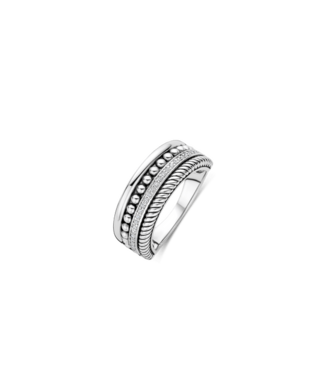Ring 12418ZI - Silver platinum plated, Zirconia white
