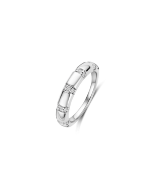 Ring 12417ZI - Silber platiniert, Zirkonia Weiß