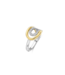 TI SENTO Ring 12408ZY - Silver plated, Zirconia white yellow gold plated