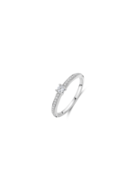 Ti Sento Ring 12400ZI - Zilver platina verguld, Zirconia wit