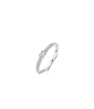 Ring 12400ZI - Silber platiniert, Zirkonia Weiß
