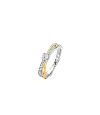 Zirkonia Crossover Ring met steen