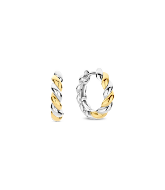 Oorbellen 78021SY - Bicolor Twisted Hoops