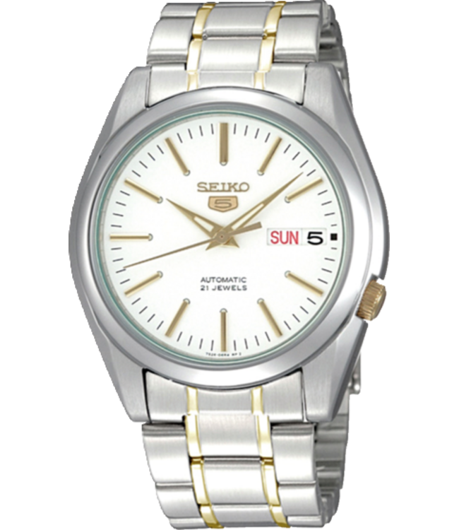 Seiko 5 SNKL47K1 7S26 38 mm Wit Herenhorloge