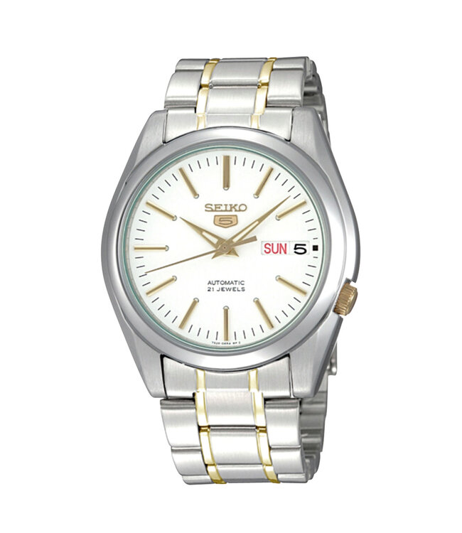 Seiko 5 SNKL47K1 7S26 38 mm Wit Herenhorloge