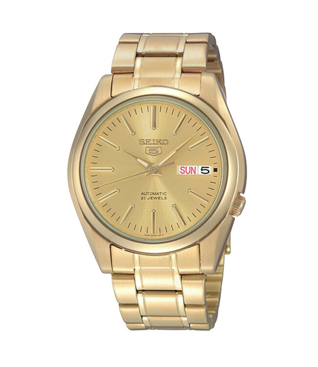 Seiko 5 SNKL48K1 7S26 37 mm Champagne Herenhorloge | Juwelier De