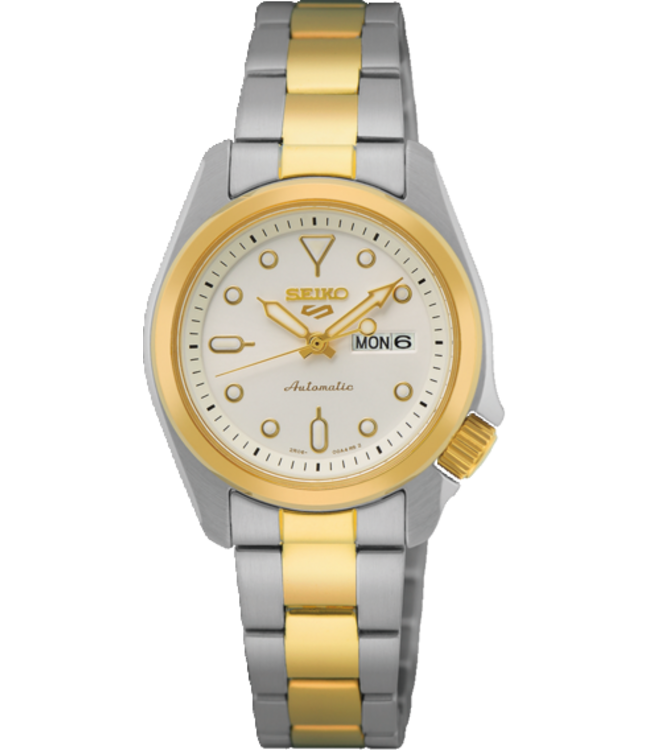 Seiko 5 Sports SRE004K1 2R06 28 mm Wit Dameshorloge | Juwelier De Vaal