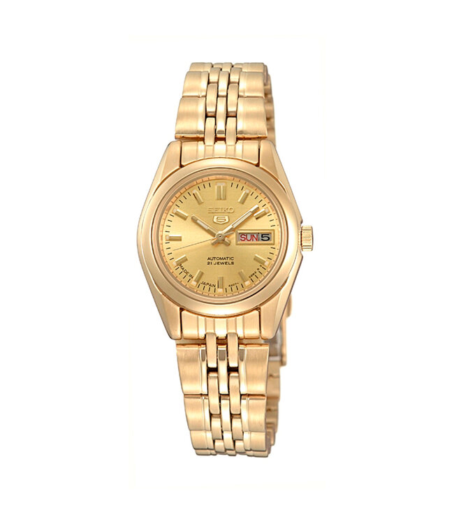 Seiko 5 SYMA38K1 4207 24 mm Champagne Dameshorloge | Juwelier De
