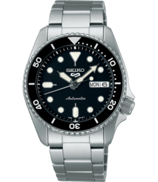 Seiko 5 Sports SRPK29K1 4R36 38,0 mm Zwart Herenhorloge | Juwelier De