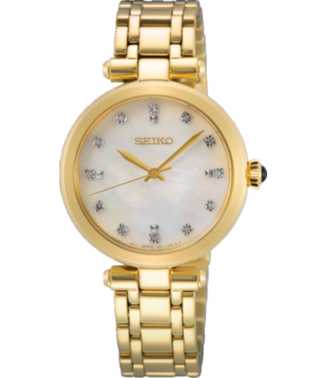 Seiko SRZ536P1 7N01 30 mm Parelmoer Dameshorloge | Juwelier De Vaal