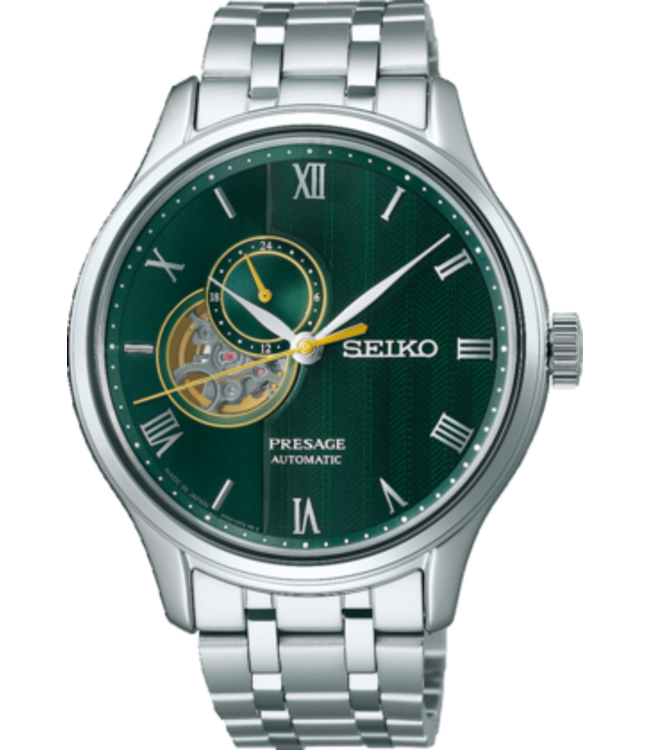 Seiko Presage SSA463J1 4R39 41,8 mm Groen Herenhorloge | Juwelier De V