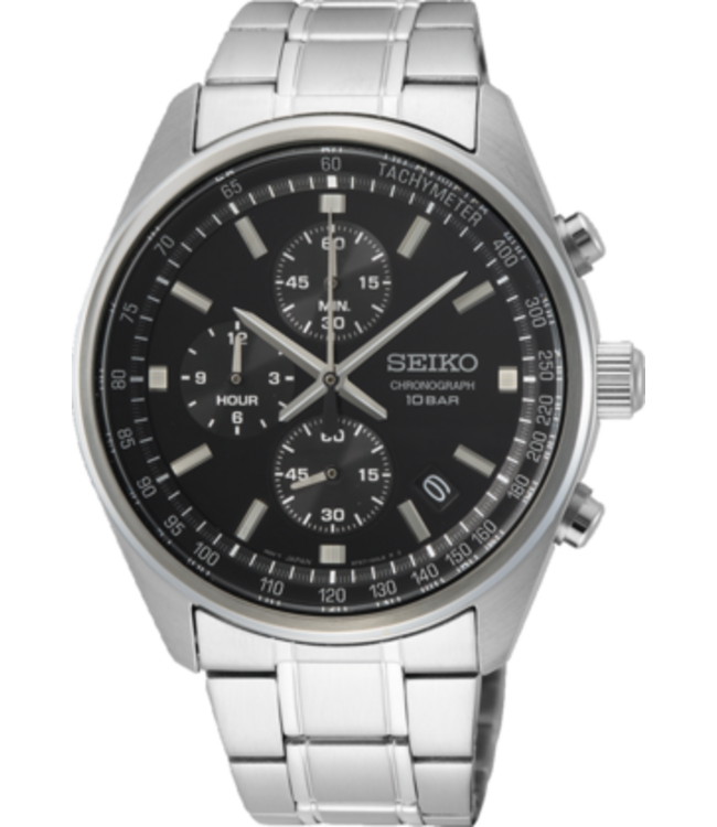 Seiko SSB379P1 8T67 41,5 mm Zwart Herenhorloge