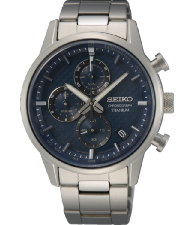 Seiko SSB387P1 8T67 41,6 mm Blauw Herenhorloge