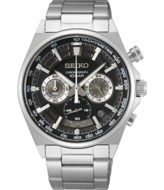Seiko SSB397P1 8T63 41 mm Zwart Herenhorloge