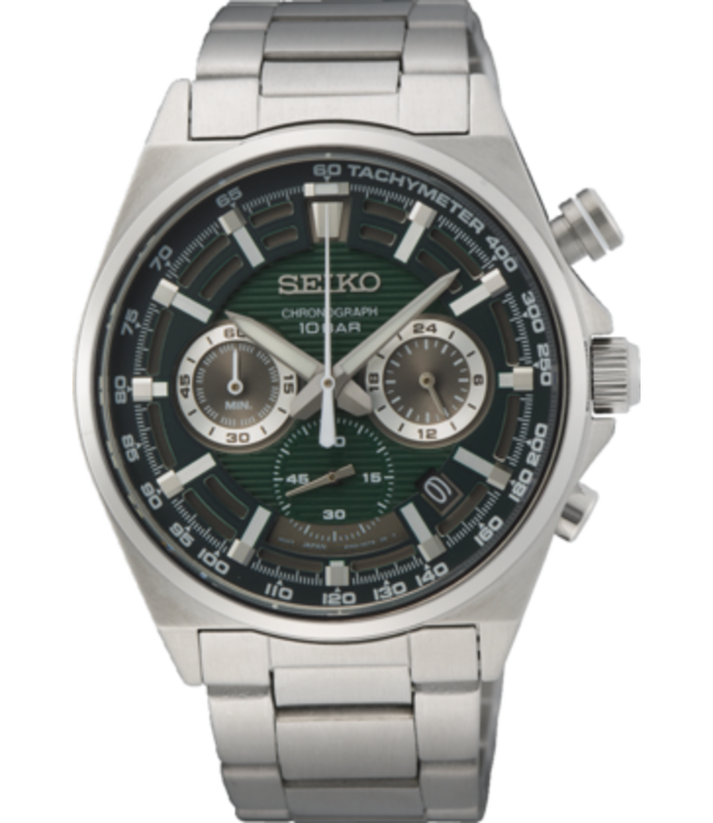 Seiko SSB405P1 8T63 41 mm Groen Herenhorloge