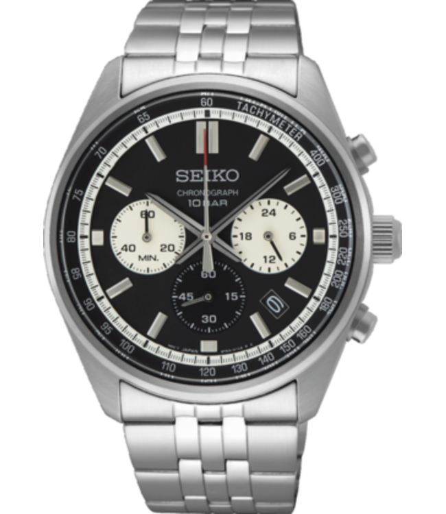 Seiko SSB429P1 8T63 41,5 mm Zwart Herenhorloge