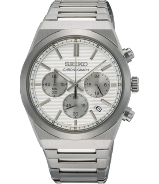 Seiko SSB451P1 8T63 40 mm Wit Herenhorloge