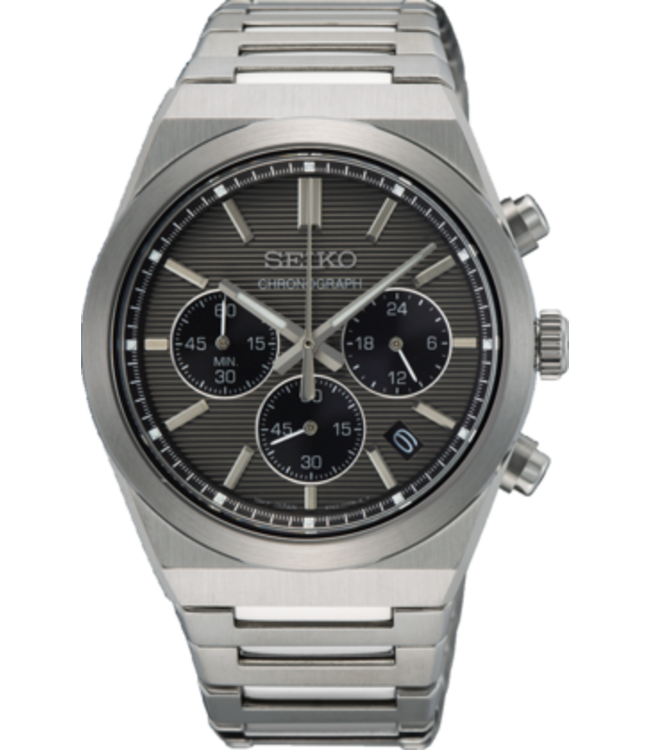 Seiko SSB455P1 8T63 40 mm Zwart Herenhorloge