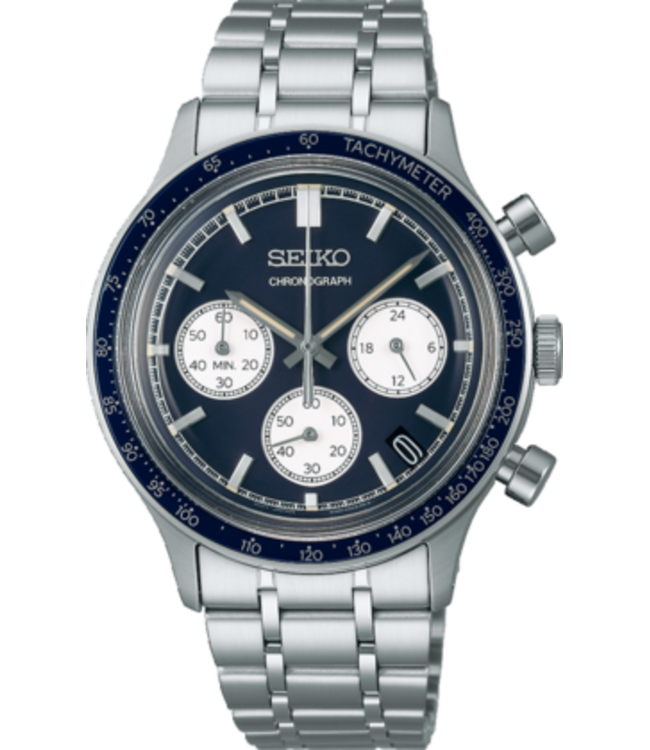 Seiko SSB477P1 8T63 38,70 mm Blauw Herenhorloge