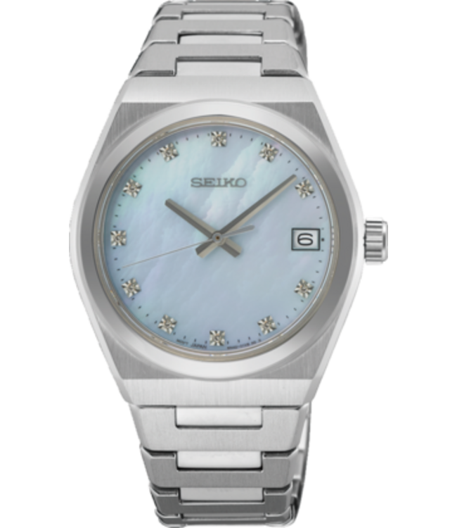 Seiko SUR603P1 Uhr Damen silberfarben 34mm