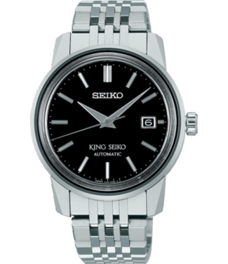 King SJE091J1 6L35 38,6 mm Zwart Herenhorloge