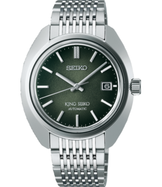 King SJE113J1 6L35 39,4 mm Groen Herenhorloge