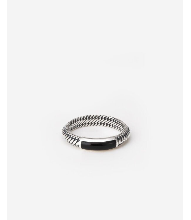 Ben Mini (Edel)steen Ring Zilver Onyx
