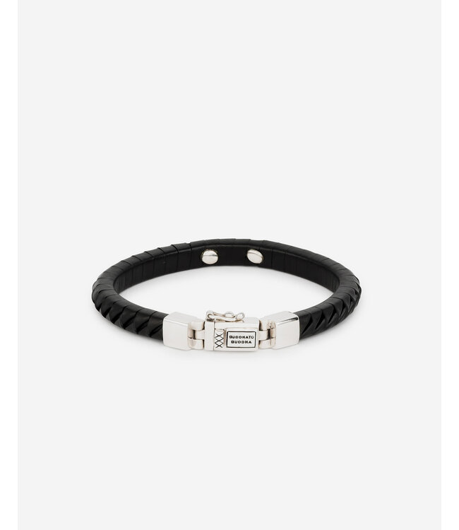 Buddha to Buddha Armband Komang Small Leer Zwart